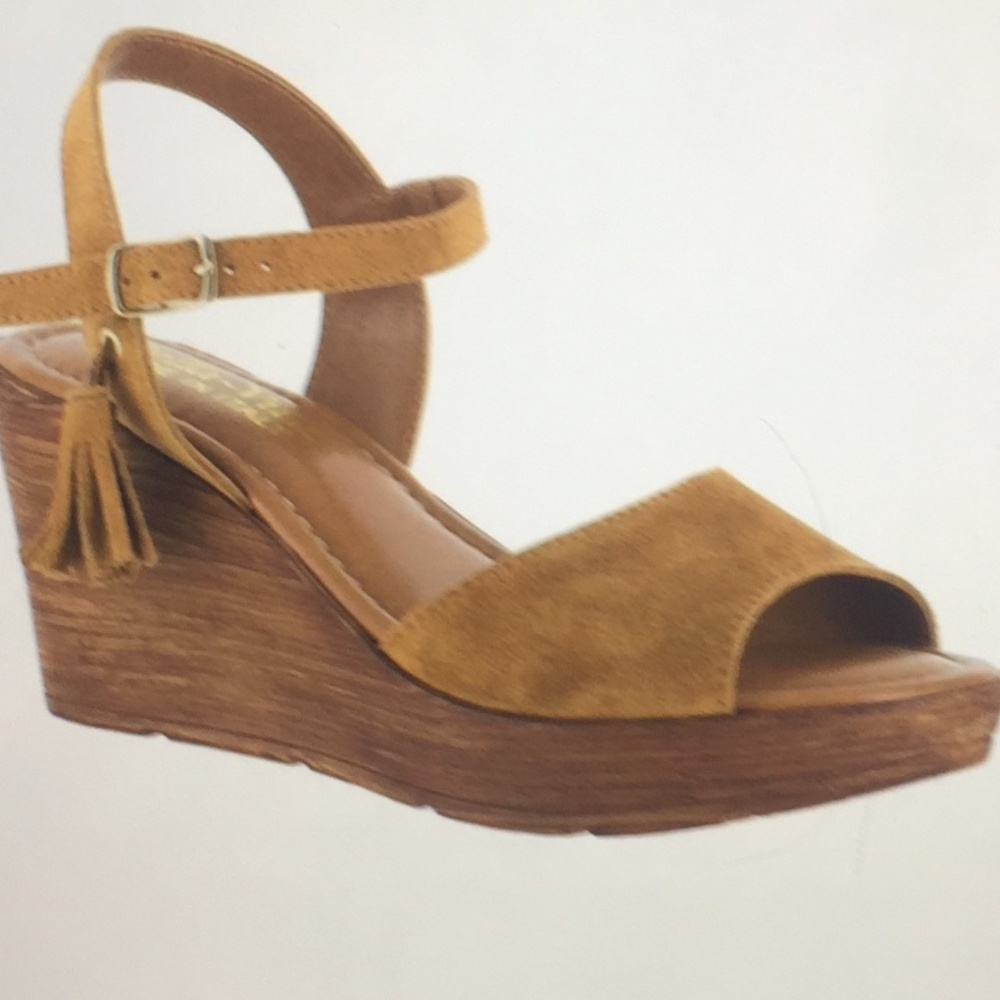 Bella Vita Wedge Suede Sandals - Size 9.5